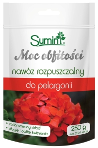 Nawóz rozpuszczalny do pelargonii Moc Obfitości 250 g Sumin