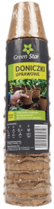 Doniczki z włókna kokosowego okrągłe – średnica 6 cm, wysokość 6 cm x 24 szt. Green Star