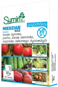 Miedzian 50 WP 50 g – preparat na choroby  drzew owocowych – Sumin