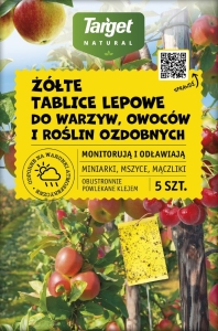 Żółte tablice lepowe likwidujące mszyce, mączliki i inne szkodniki – 5 szt