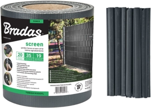 Taśma Ogrodzeniowa – Grafitowa 19cm x 35m Bradas