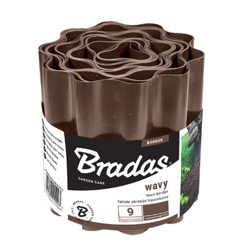 Obrzeże faliste trawnikowe brązowe 25 cm x 9 m Bradas, Sklep ZielonyOgrodek.jpg
