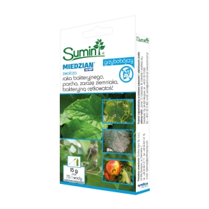 Miedzian 50 WP 15 g – preparat na choroby warzyw i drzew owocowych – Sumin