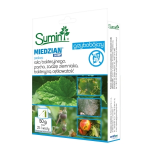 Miedzian 50 WP 50 g – preparat na choroby warzyw i drzew owocowych – Sumin
