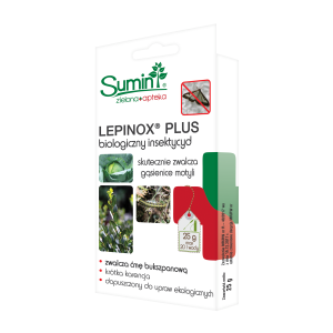 Lepinox Plus 25 g – preparat na Gąsienice Motyli i Ćmę Bukszpanową – Sumin