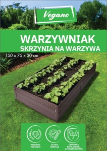Warzywniak - podwyższona grządka - brąz - Vegano - 150 x 75 x 30 cm
